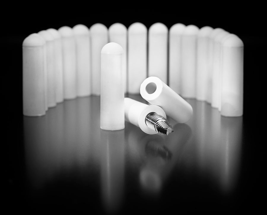 Protecciones para implantes dentales en caucho y silicona 